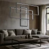 Lampadari Moderni-Ideal Lux Frame sp rettangolo lampadario particolare led 93w 3000k nero