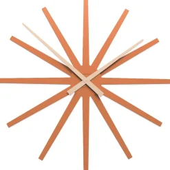 Orologi Da Parete Moderni-Selezionato da Mazzolaluce Frizz orologio da parete grande 81cm terracotta in legno