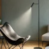 Lampade Da Terra-Perenz Illuminazione Gambo perenz lampada da terra piantana nera orientabile doppia luce