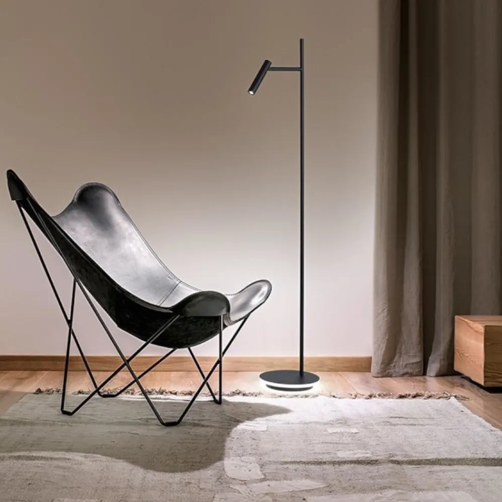 Lampade Da Terra-Perenz Illuminazione Gambo perenz lampada da terra piantana nera orientabile doppia luce