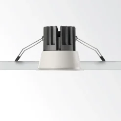 Faretti Da Incasso-Ideal Lux Game trim round bianco oro faretto da incasso soffitto 11w 3000k