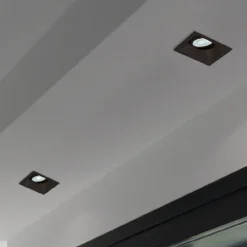 Faretti Da Incasso-Ideal Lux Game trim square faretto da incasso led 11w 2700k nero quadrato