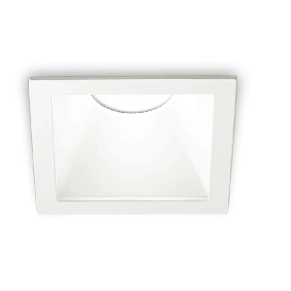 Faretti Da Incasso-Ideal Lux Game trim square 11w 3000k ip65 quadrato faretto incasso per bagno bianco