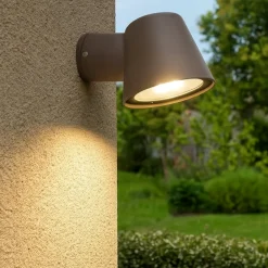 Applique Da Esterno-Ideal Lux Gas ap1 applique per esterno ip43 marrone coffee orientabile