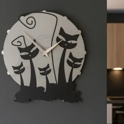 Orologi Da Parete Moderni-Selezionato da Mazzolaluce Gatti orologio moderno da parete legno nero