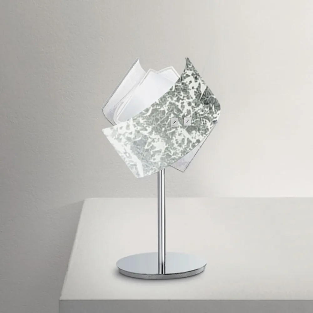 Abat Jour-Gea Luce abat-jour camilla vetri bianco foglia argento