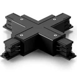 Illuminazione A Binario-Gea Luce accessorio giunto a x per connessione elettrica meccanica binario trifase nero