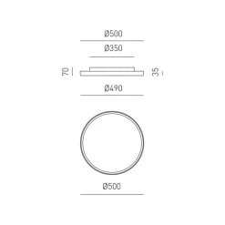 Plafoniere Moderne-Gea Luce acelia plafoniera led da 3000k a 4000k