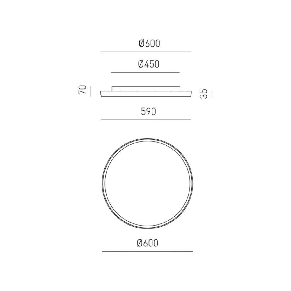 Plafoniere Moderne-Gea Luce acelia plafoniera led 50w da 3000k a 4000k moderna