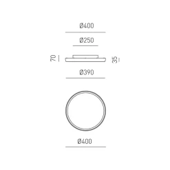 Plafoniere Moderne-Gea Luce acelia plafoniera moderna led 30w da 3000k a 4000k circolare