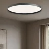 Plafoniere Moderne-Gea Luce acelia plafoniera moderna led 50w da 3000k a 4000k nera tonda