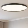 Plafoniere Moderne-Gea Luce acelia plafoniera moderna led 76w da 3000k a 4000k nera sottile