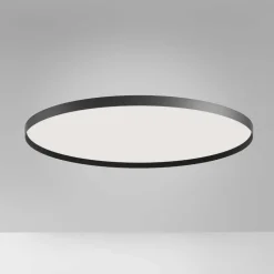 Plafoniere Moderne-Gea Luce acelia plafoniera moderna led 76w da 3000k a 4000k nera sottile