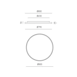 Plafoniere Moderne-Gea Luce acelia plafoniera moderna led 76w da 3000k a 4000k nera sottile