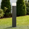 Lampioni Da Giardino-Gea Luce aditi lampione da giardino antracite moderno quadrato