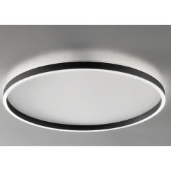 Plafoniere Moderne-Gea Luce aela nero plafoniera led 72w 3000k 4000k tonda