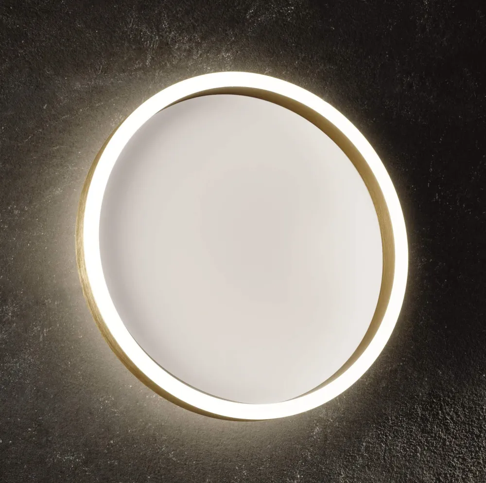 Plafoniere Moderne-Gea Luce aela oro plafoniera led 36w 3000k 4000k