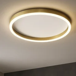 Plafoniere Moderne-Gea Luce aela p-m oro plafoniera per camera da letto led 60w 3000k 4000k