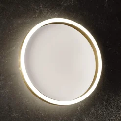 Plafoniere Moderne-Gea Luce aela p-m oro plafoniera per camera da letto led 60w 3000k 4000k