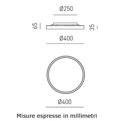 Plafoniere Moderne-Gea Luce aela p-p bianco plafoniera moderna 30w-6w 3000k 4000k