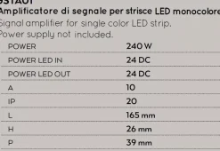 Strisce Led-Gea Luce amplificatore di segnale per strisce led monocolore