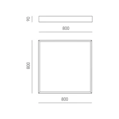 Plafoniere Moderne-Gea Luce aoi plafoniera moderna led 80w da 3000k a 4000k minimal