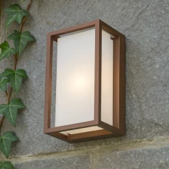 Applique Da Esterno-Gea Luce applique da esterno ip65 marrone led cct