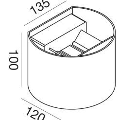 Applique Da Esterno-Gea Luce applique da esterno ip54 bianca 10w led 3000k
