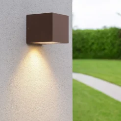 Applique Da Esterno-Gea Luce applique da esterno ip65 corten led 4000k