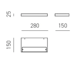 Applique Da Parete-Gea Luce applique da parete yoana led 25w 3000k bianca