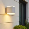 Applique Da Esterno-Gea Luce applique per esterno moderna ip65 bianca led cct