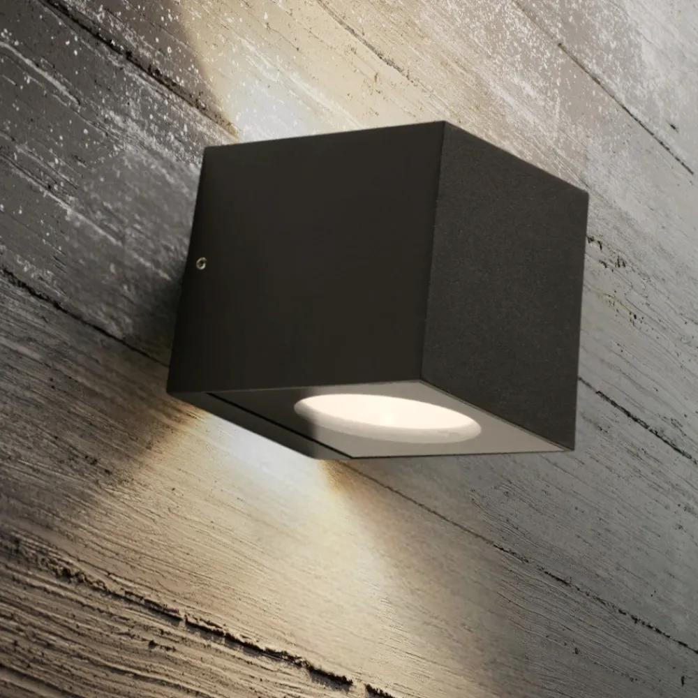 Applique Da Esterno-Gea Luce applique per esterno ip65 antracite led 3000k