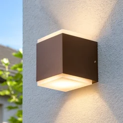 Applique Da Esterno-Gea Luce applique per esterno moderna ip65 corten led cct