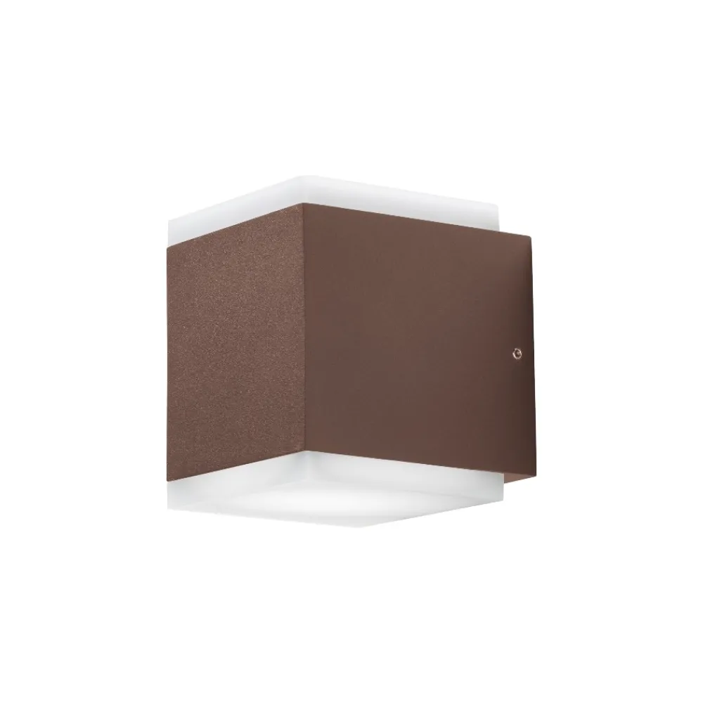 Applique Da Esterno-Gea Luce applique per esterno moderna ip65 corten led cct