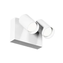 Applique Da Esterno-Gea Luce applique per esterno due luci orientabili ip65 bianca led cct