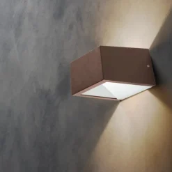 Applique Da Esterno-Gea Luce applique per esterno ip54 marrone led cct
