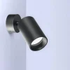 Applique Da Parete-Gea Luce applique per interni orientabile nero cilindrico