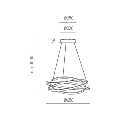 Lampadari Cucina-Gea Luce atia lampadario cucina led 80w 3000k design moderno