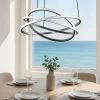 Lampadari Cucina-Gea Luce atia lampadario cucina led 80w 3000k nero moderno