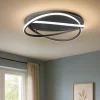 Plafoniere Moderne-Gea Luce atia plafoniera moderna led 50w 3000k nera circolare