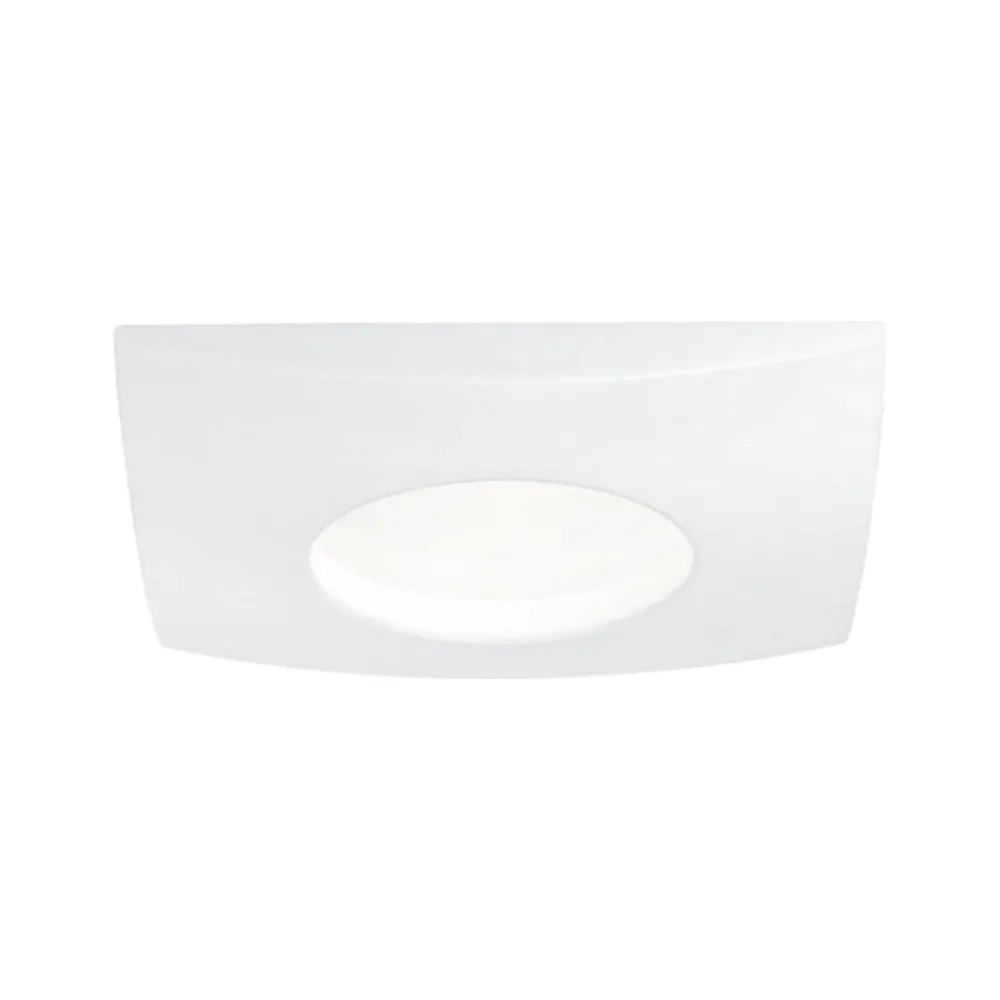 Faretti Da Incasso-Gea Luce aurora q faretto per bagno doccia da incasso quadrato bianco