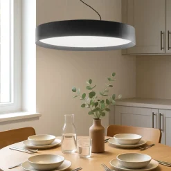 Lampadari Cucina-Gea Luce ava lampadario cucina led 70w da 3000k a 4000k nero
