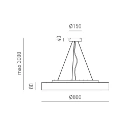 Lampadari Moderni-Gea Luce ava lampadario moderno led 92w da 3000k a 4000k bianco