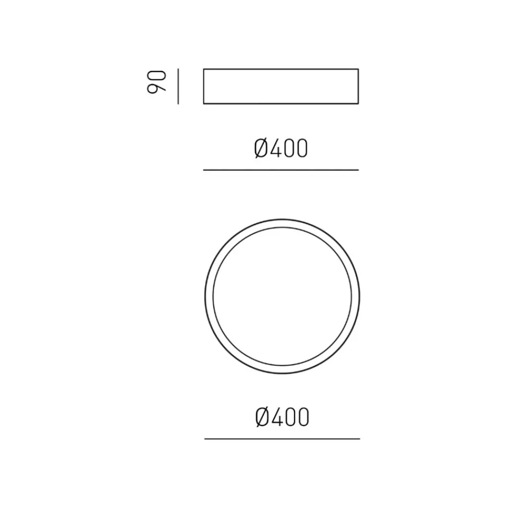 Plafoniere Moderne-Gea Luce ava plafoniera moderna led 30w da 3000k a 4000k per soggiorno