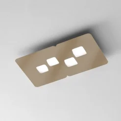 Plafoniere Moderne-Gea Luce bilbao tortora plafoniera moderna rettangolare