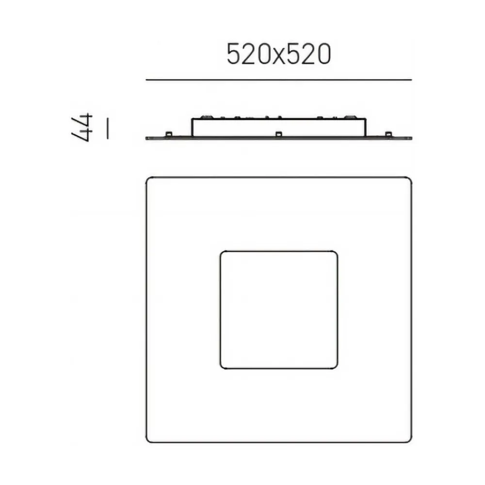Plafoniere Moderne-Gea Luce bilde plafoniera led 39w 3000k dimmerabile