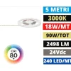 Strisce Led-Gea Luce bobina 5mt striscia led 18w-m 3000k 24vdc