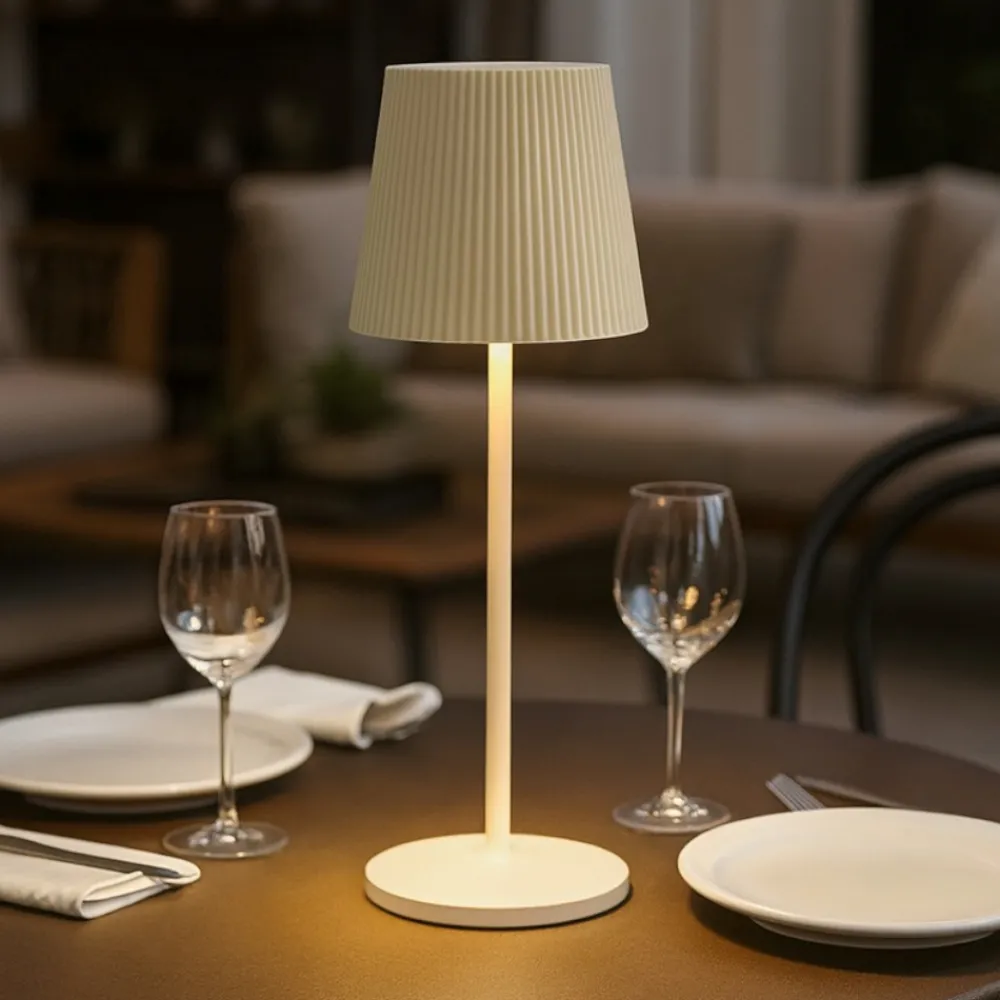 Lampade Da Tavolino Esterno-Gea Luce brillia lampada da tavolo led 3w 3000k ip54 portatile beige
