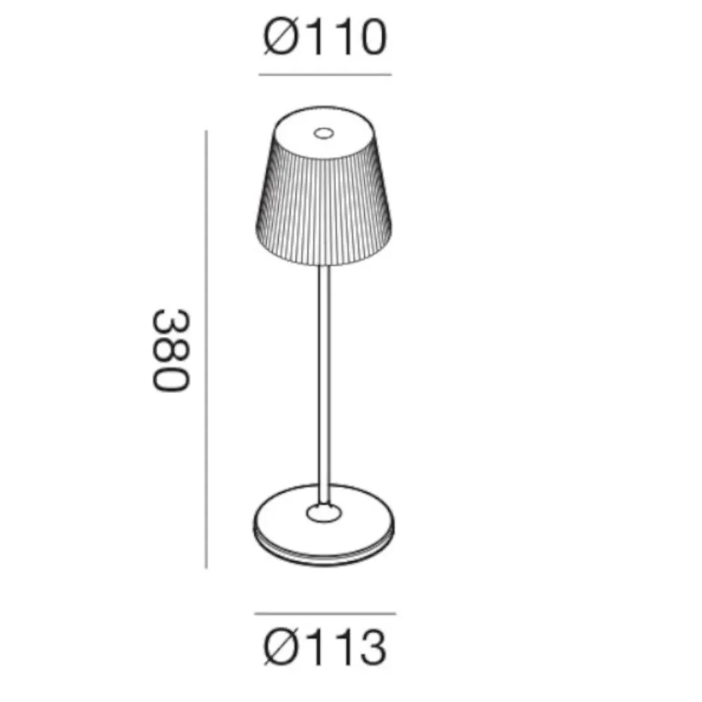 Lampade Da Tavolino Esterno-Gea Luce brillia lampada da tavolo led 3w 3000k ip54 portatile beige