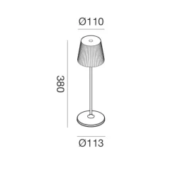 Lampade Da Tavolino Esterno-Gea Luce brillia lampada da tavolo led 3w 3000k ip54 bianca moderna